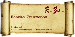 Rebeka Zsuzsanna névjegykártya